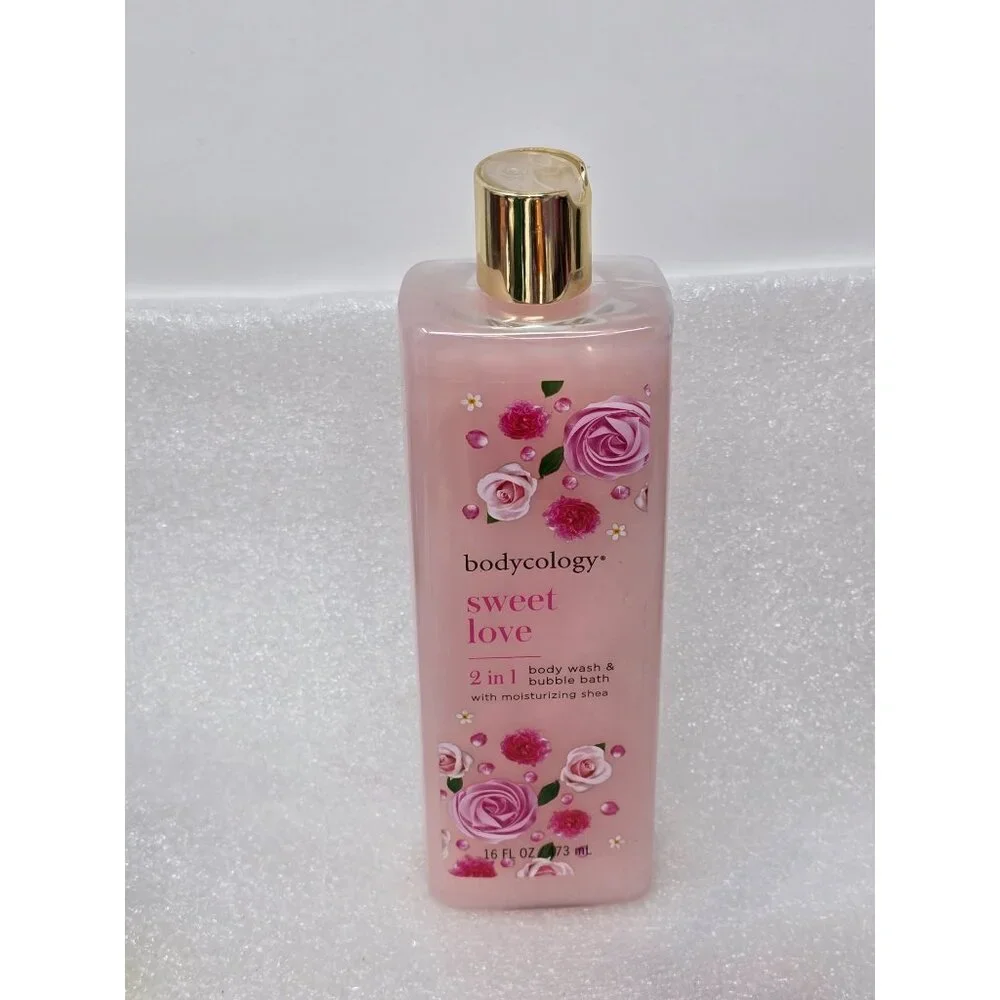 Bodycology Sweet Love 2-In-1 Body Wash & Bubble Bath 16 Oz With Shea Moisturizer
